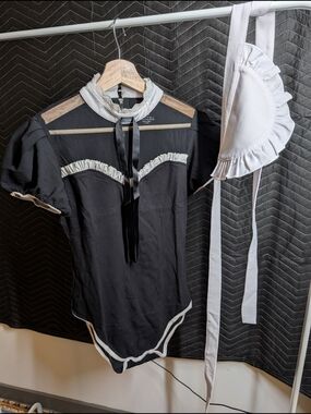 Little For Big Medium Maid Outfit Bodysuit With Apron